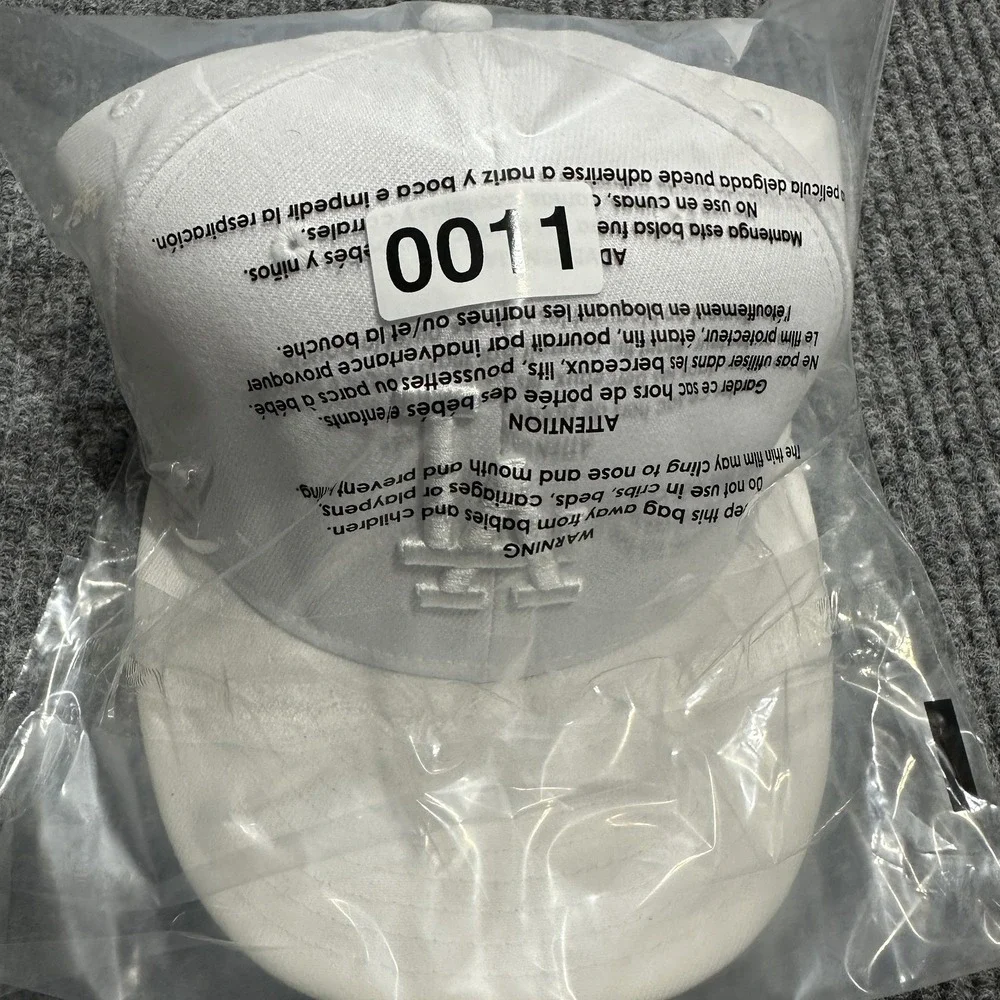 Los Angeles Dodgers Hat Cap Fitted Mens 7 3/8 White MLB Baseball New Era‎